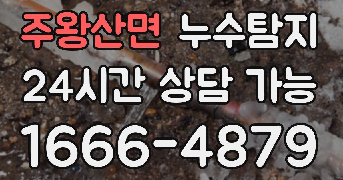 주왕산면 누수