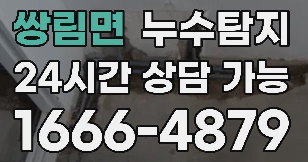 쌍림면 누수