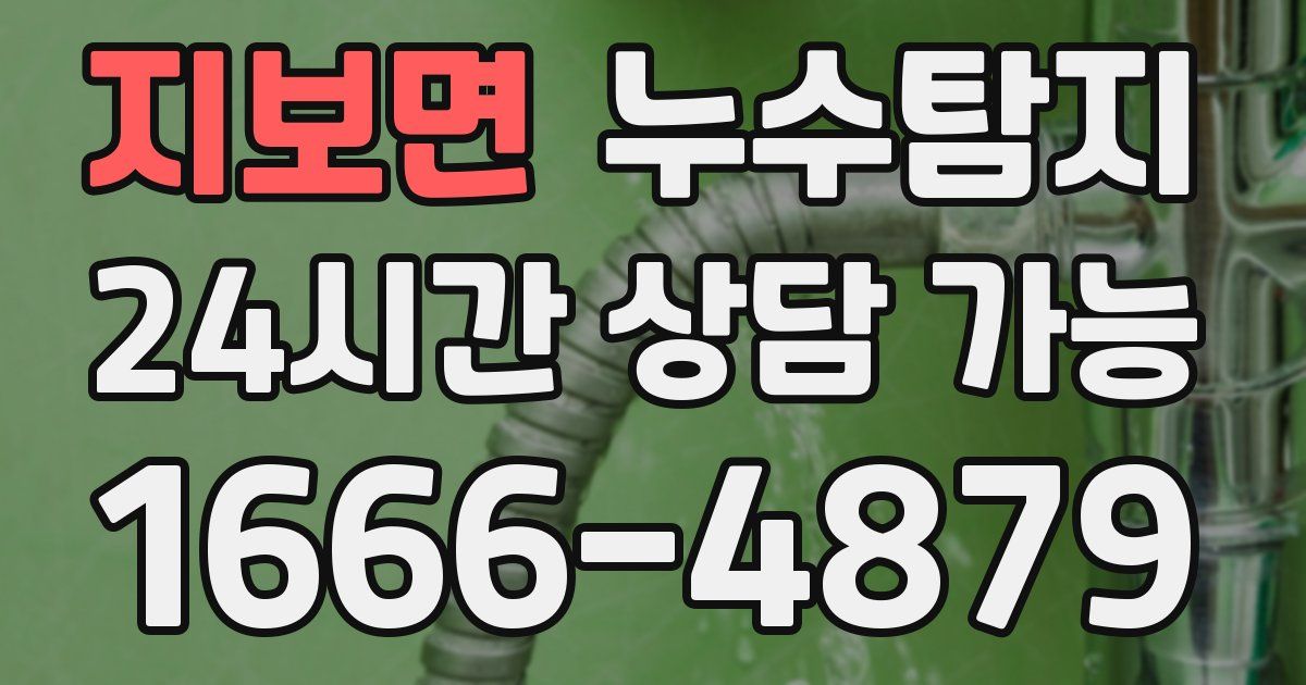 지보면 누수