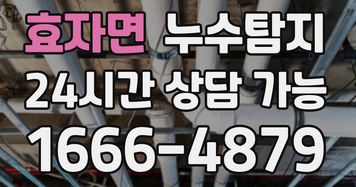 효자면 누수
