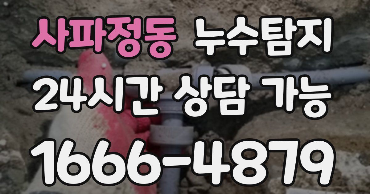 사파정동 누수
