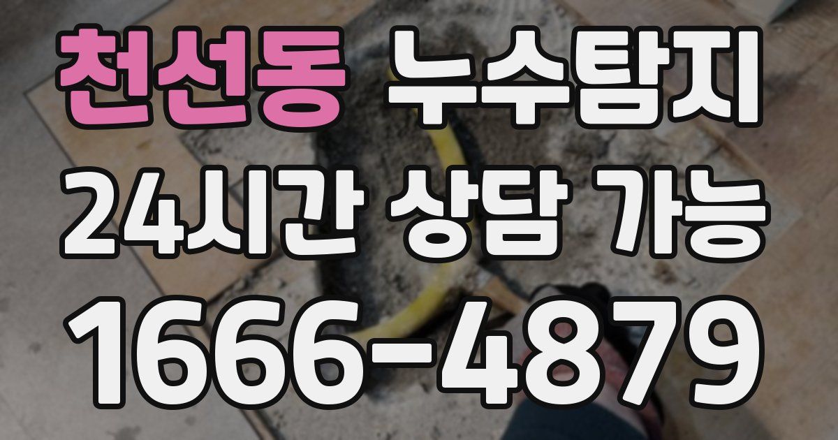 천선동 누수