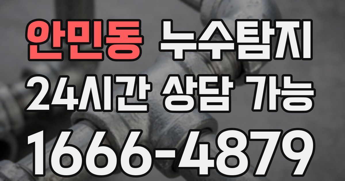 안민동 누수