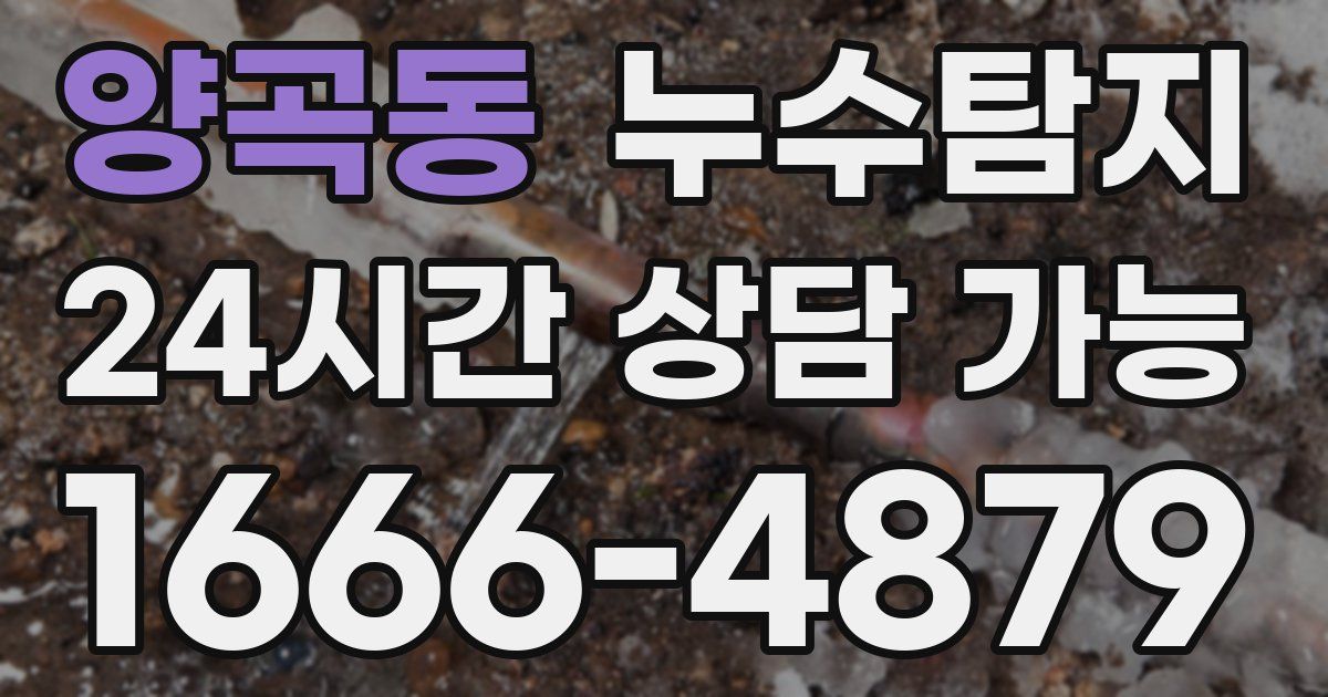 양곡동 누수