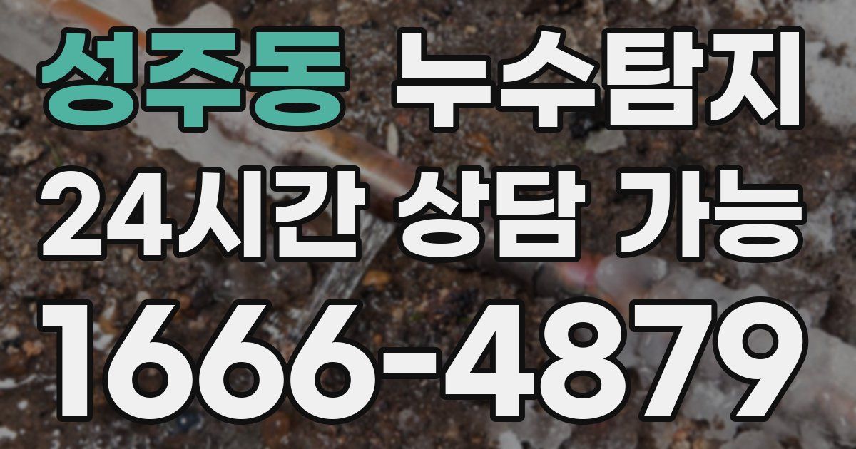 성주동 누수