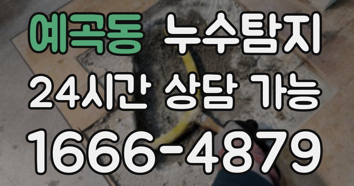 예곡동 누수
