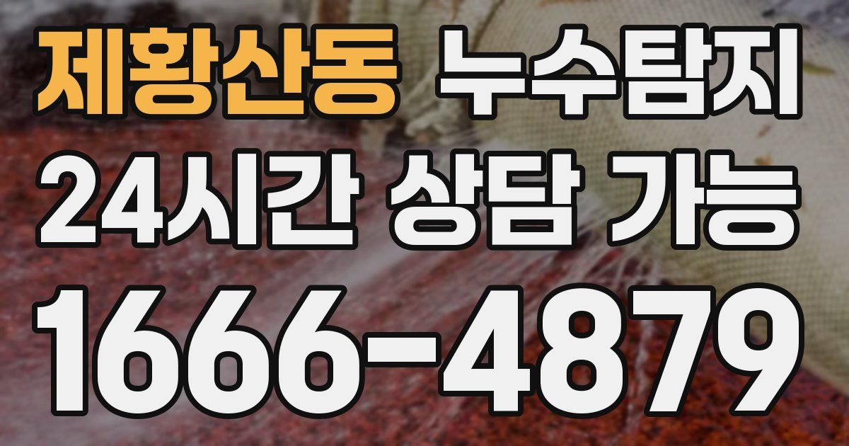제황산동 누수