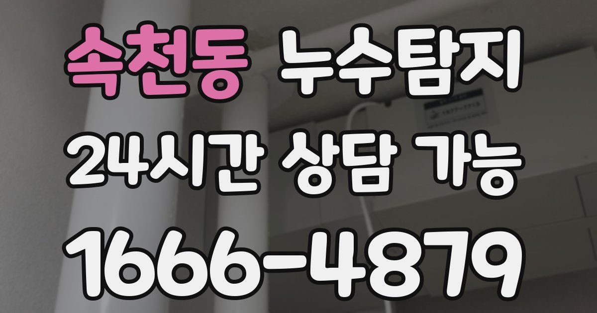 속천동 누수