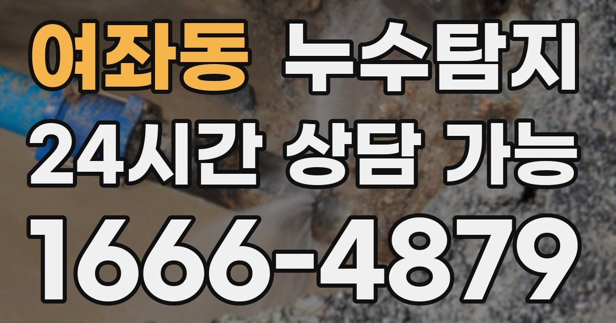 여좌동 누수