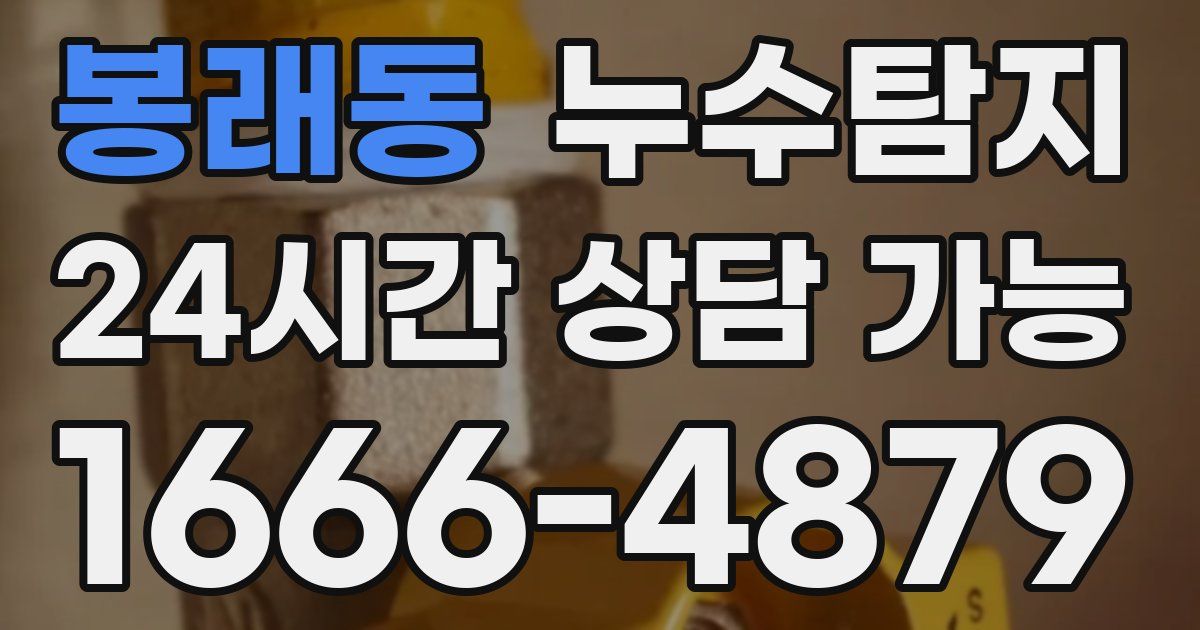 봉래동 누수