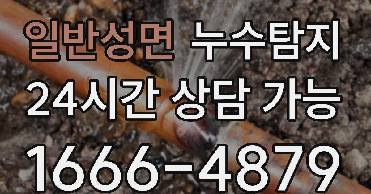 일반성면 누수