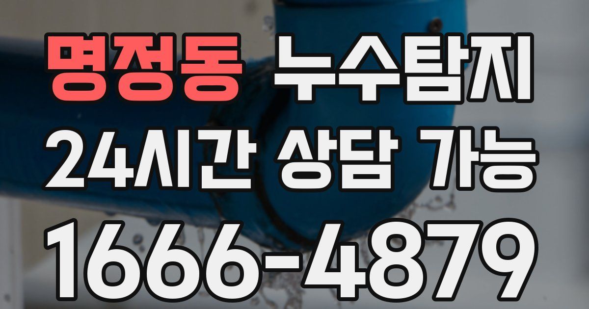 명정동 누수