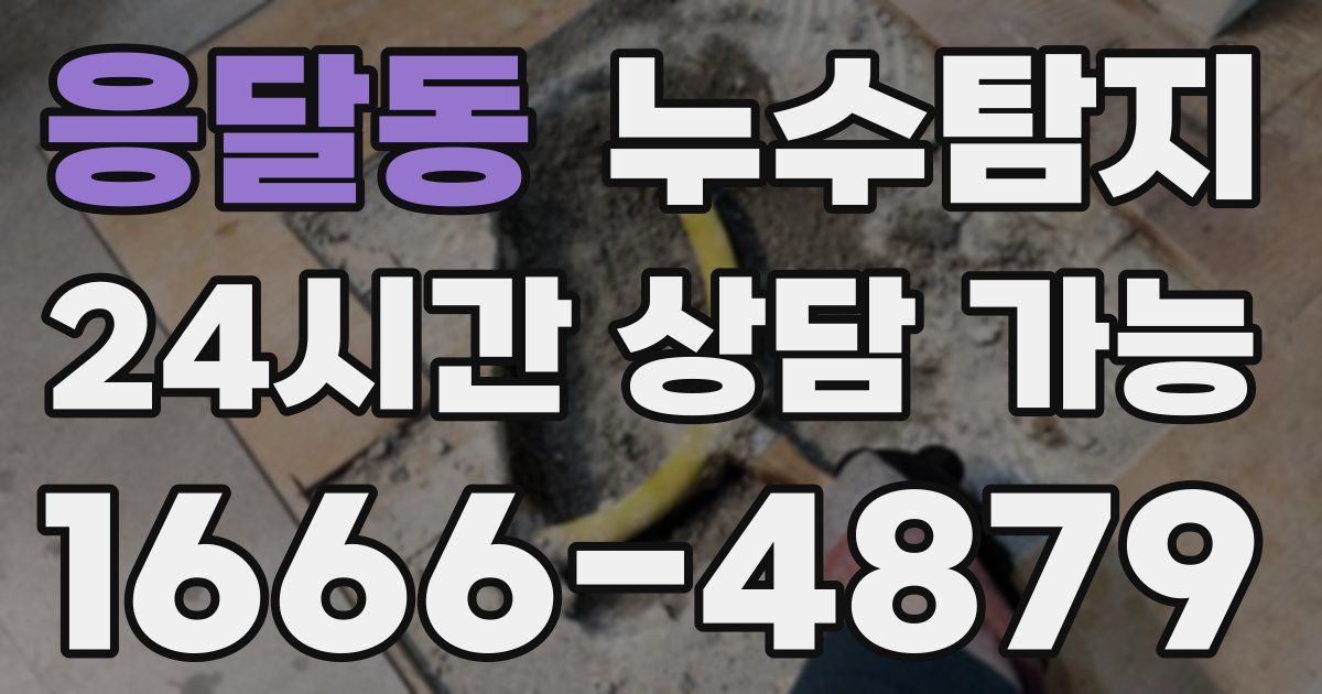 응달동 누수
