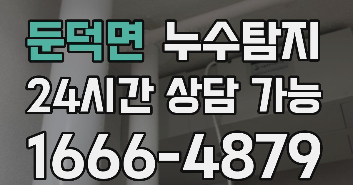 둔덕면 누수