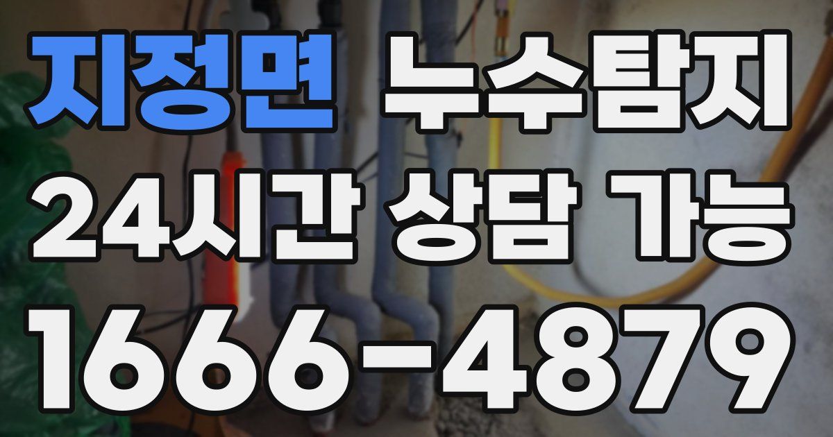 지정면 누수