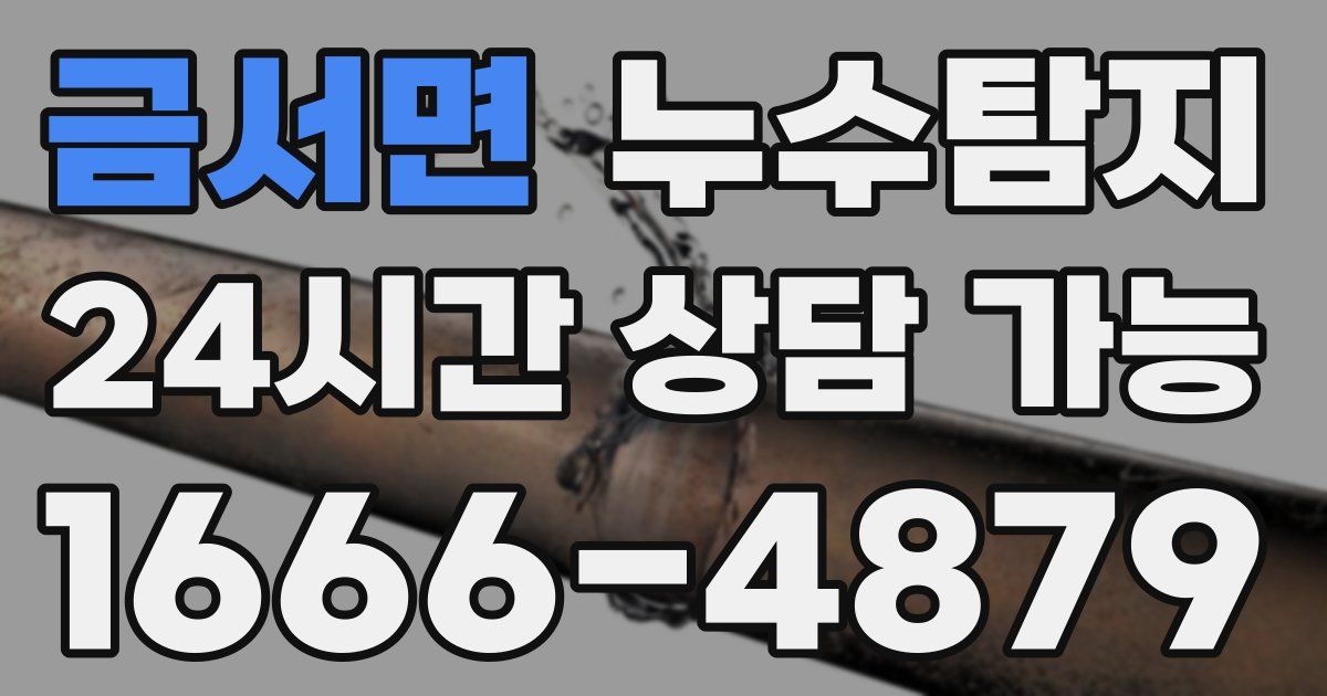 금서면 누수