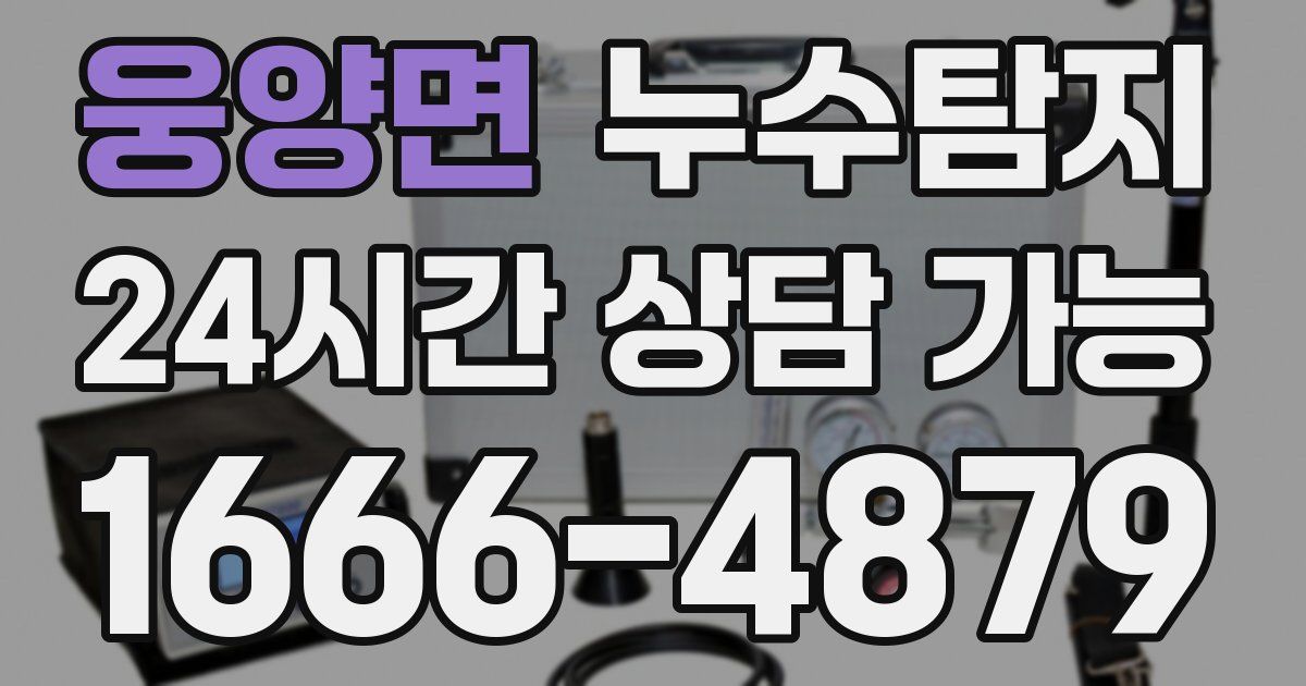 웅양면 누수