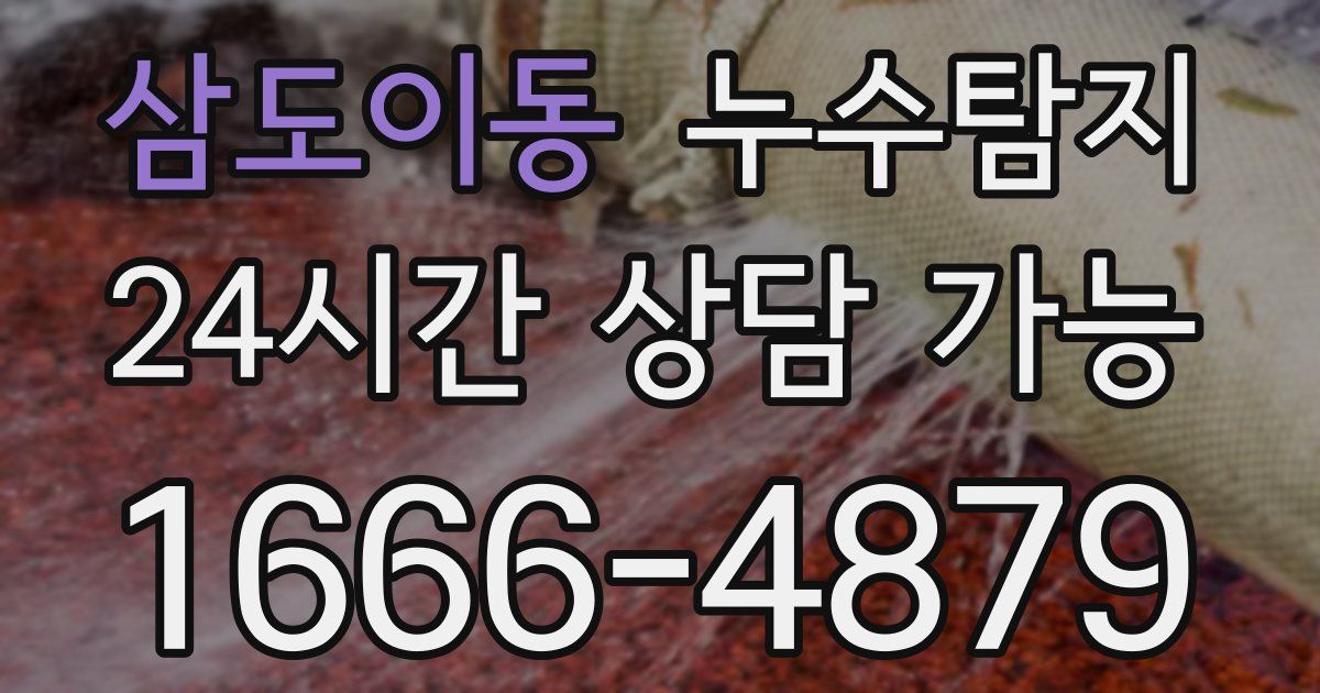 삼도이동 누수