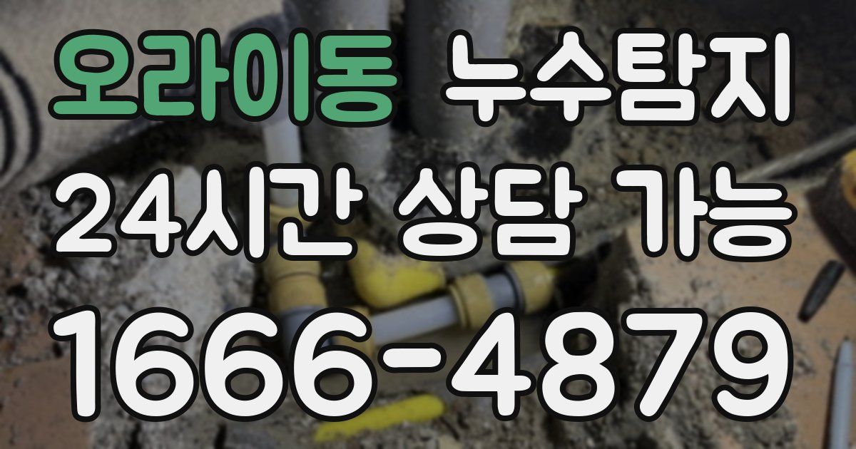 오라이동 누수
