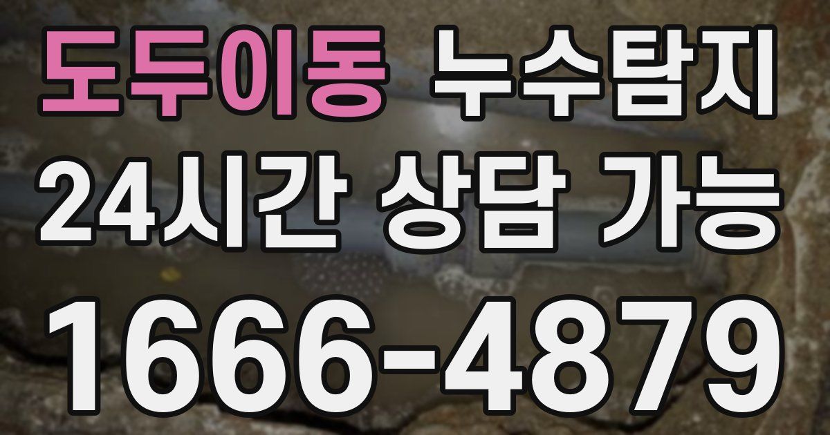 도두이동 누수