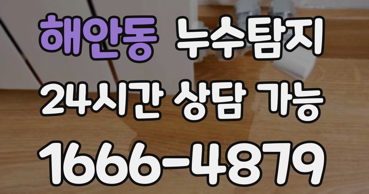 해안동 누수