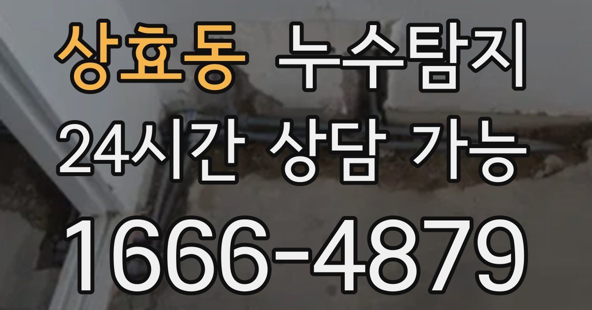 상효동 누수