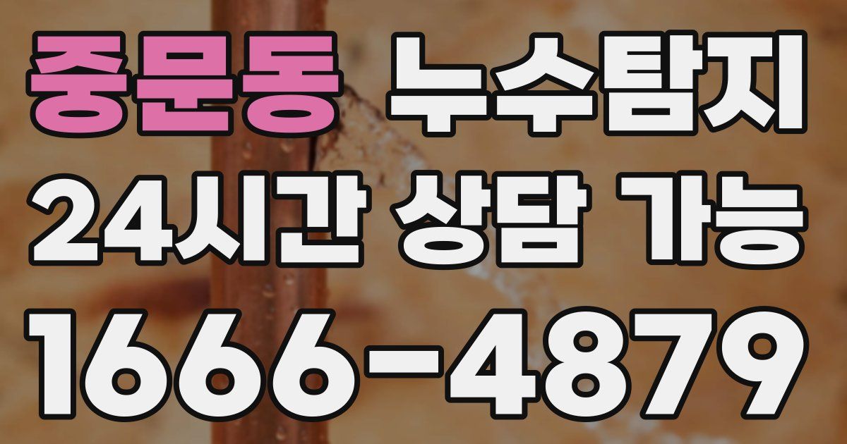 중문동 누수