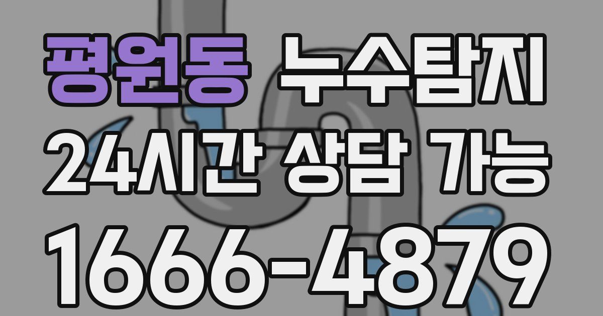 평원동 누수