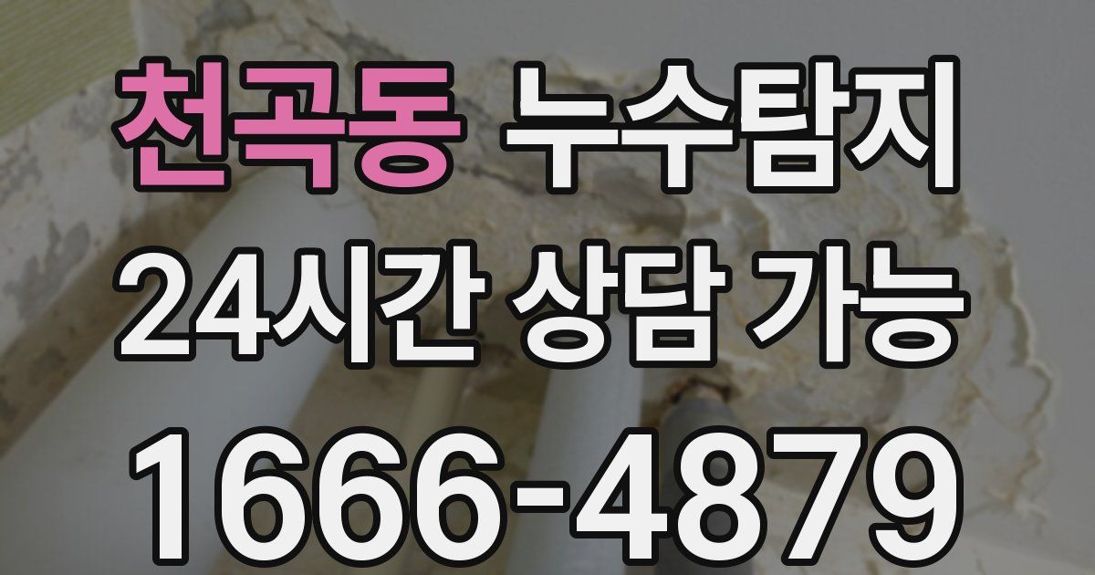 천곡동 누수