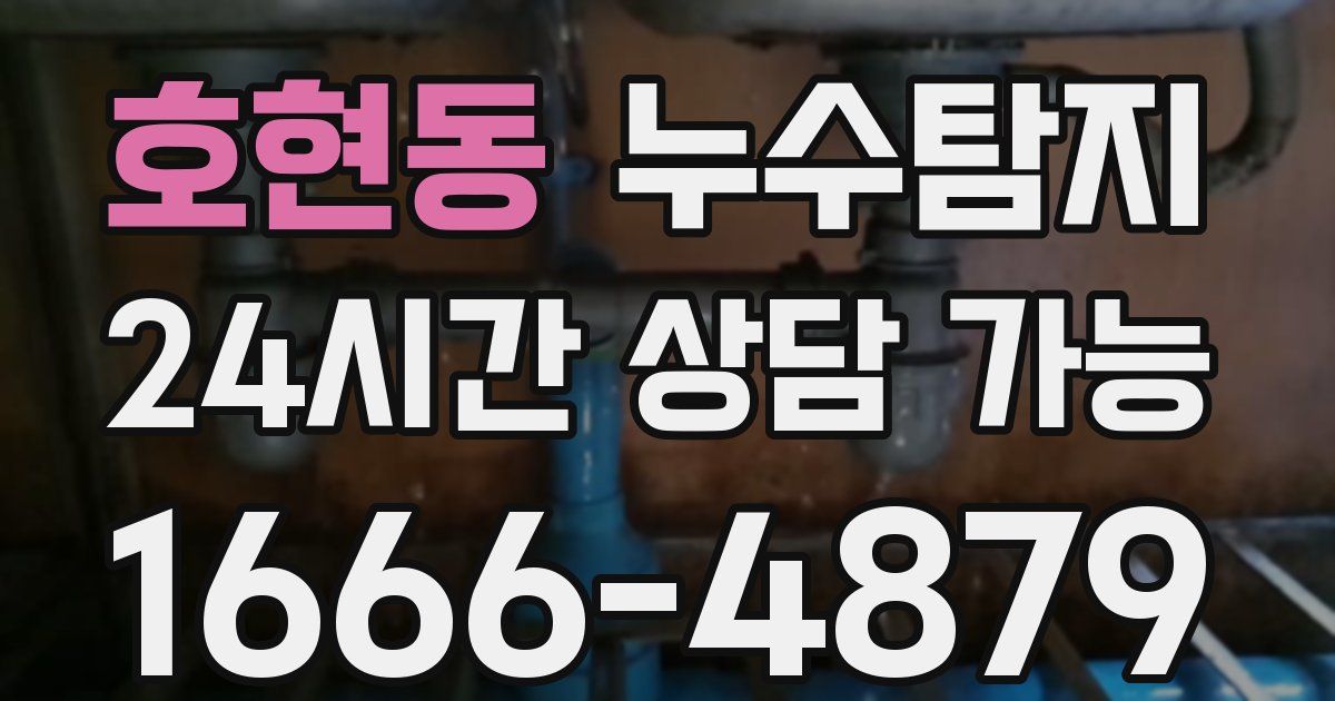 호현동 누수