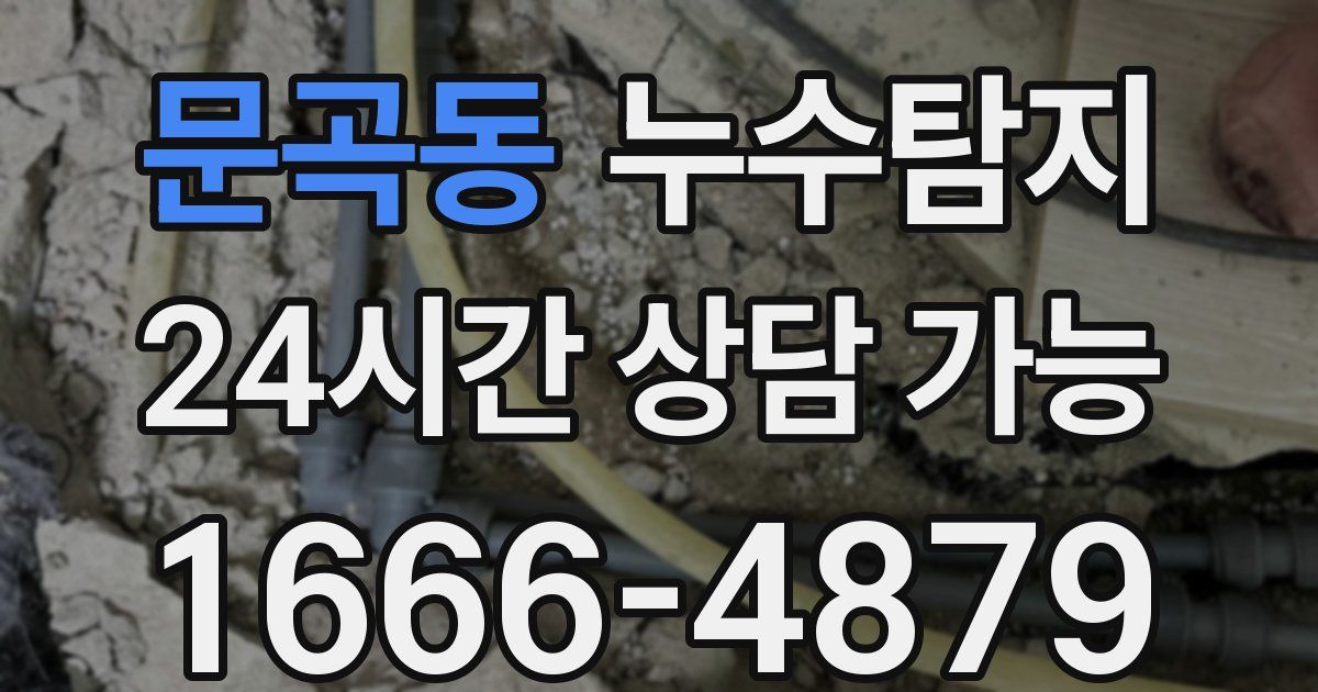 문곡동 누수
