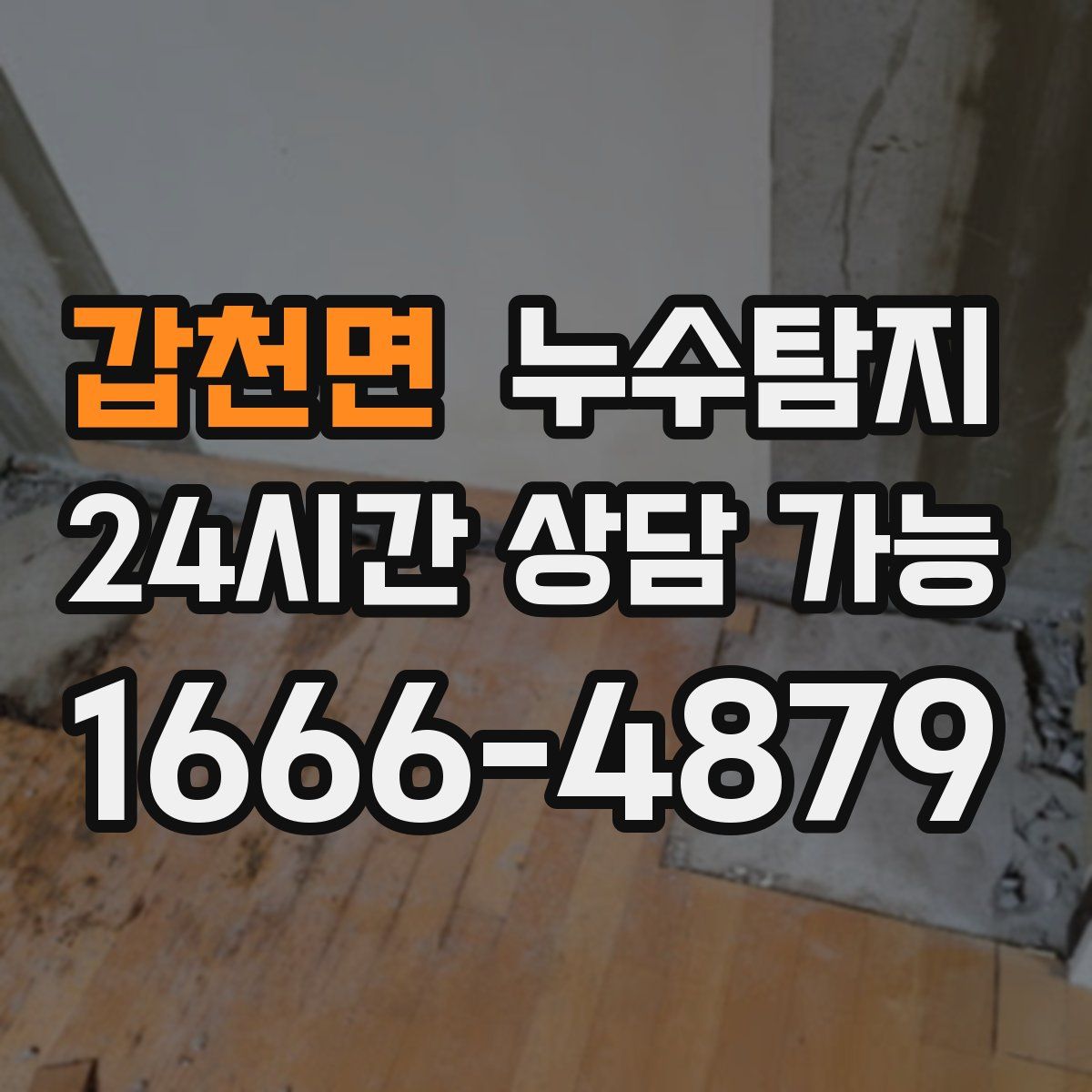 갑천면 누수탐지