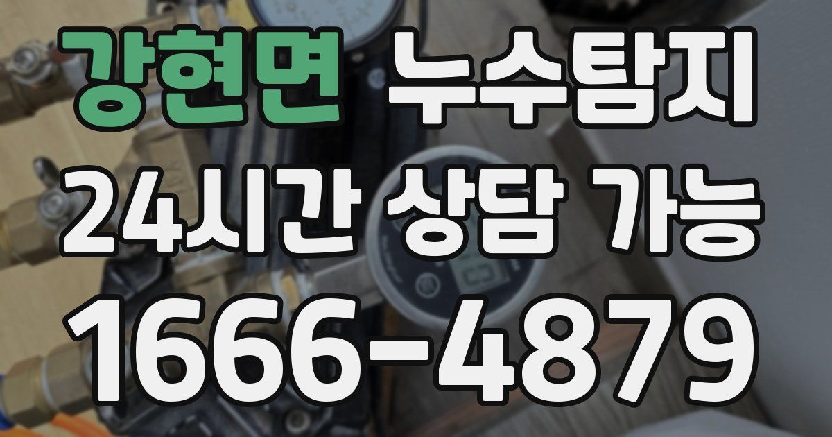 강현면 누수