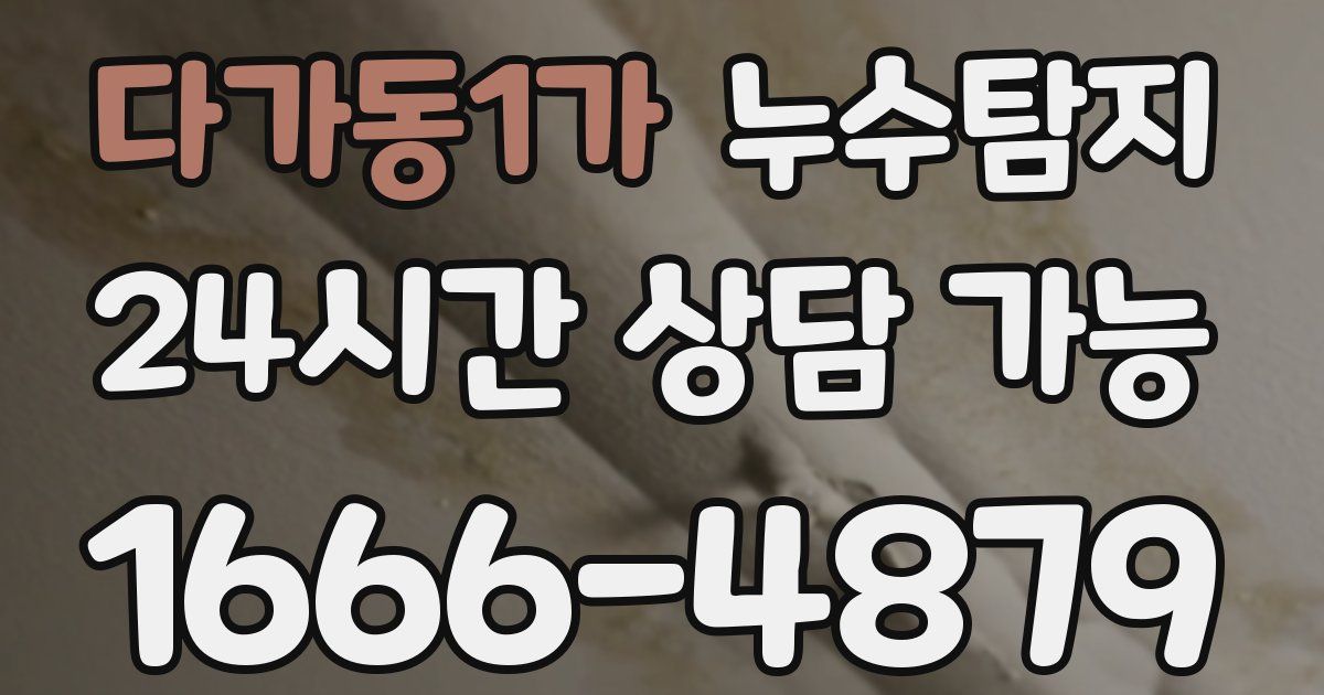 다가동1가 누수