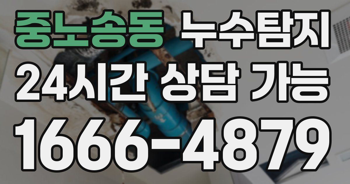 중노송동 누수