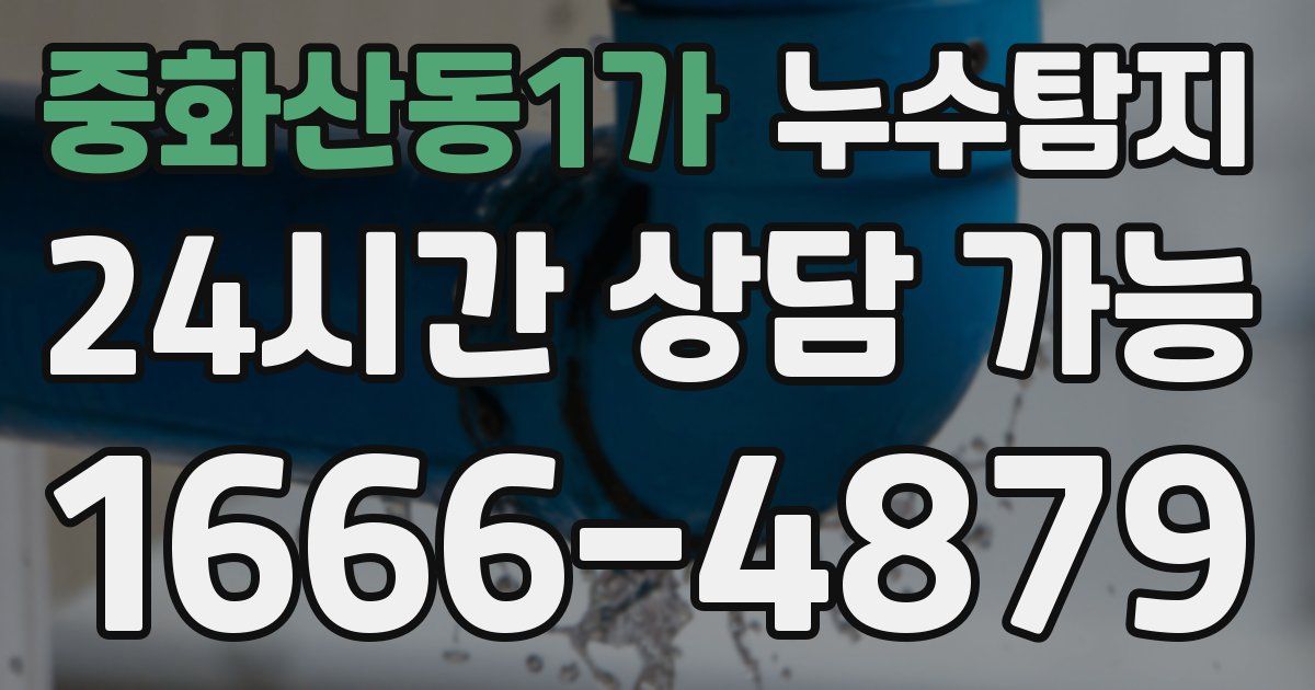 중화산동1가 누수