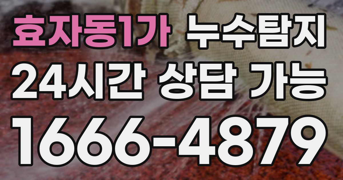 효자동1가 누수