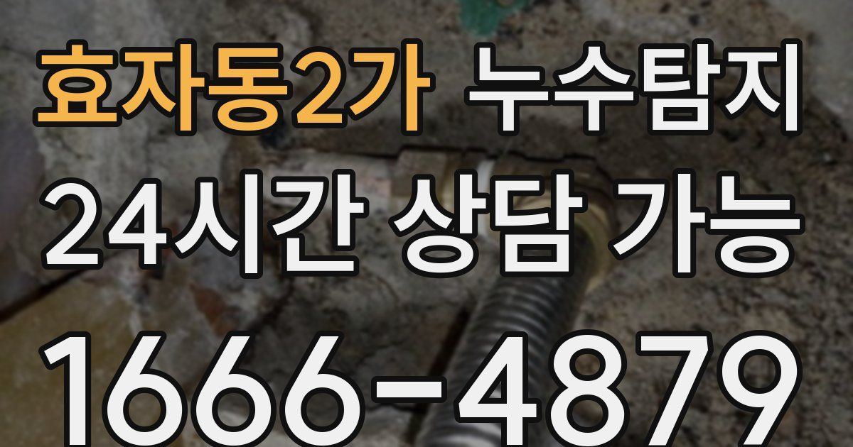 효자동2가 누수