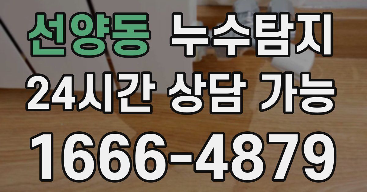 선양동 누수