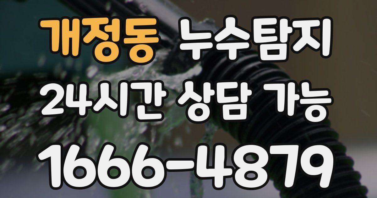 개정동 누수