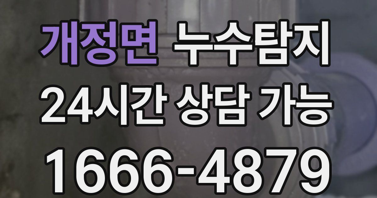 개정면 누수