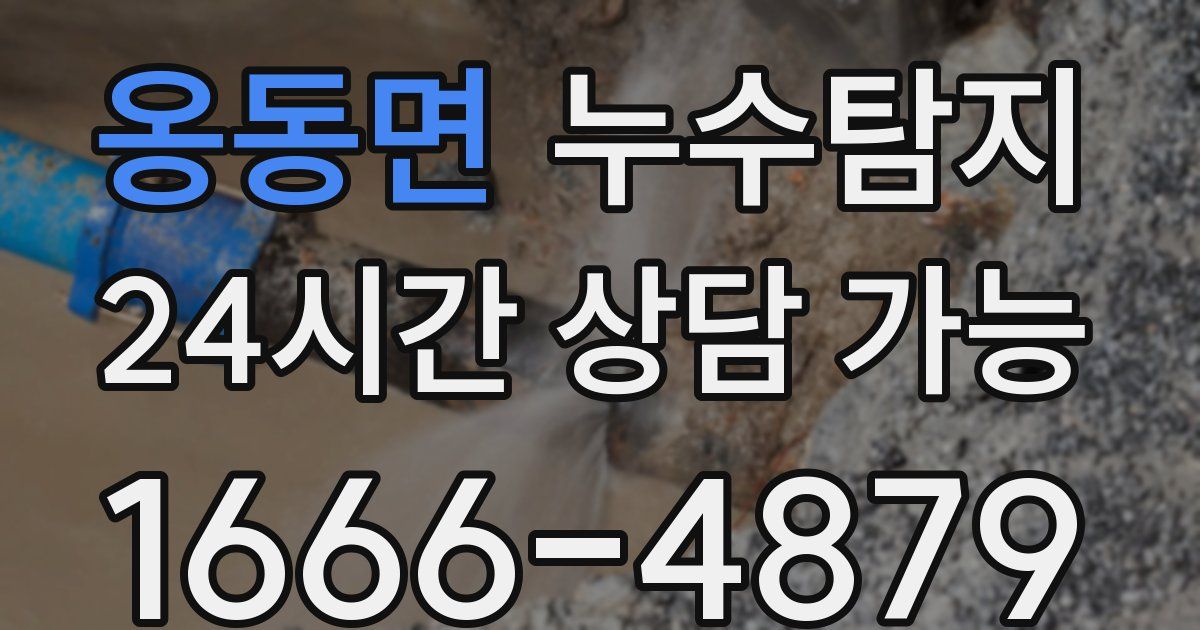 옹동면 누수