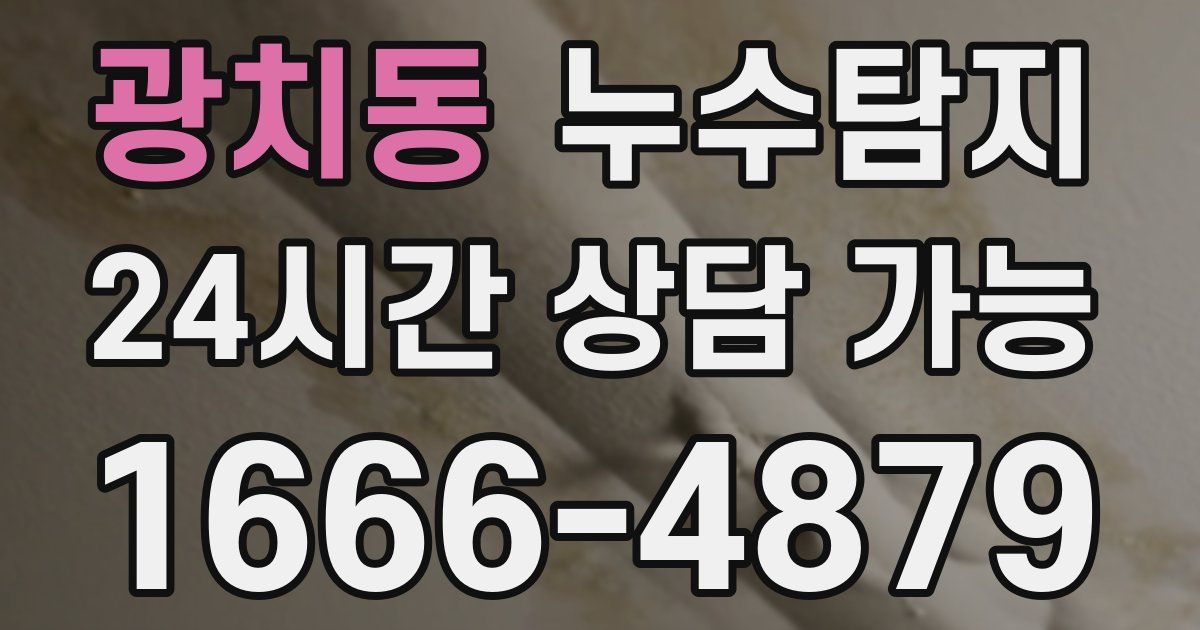 광치동 누수