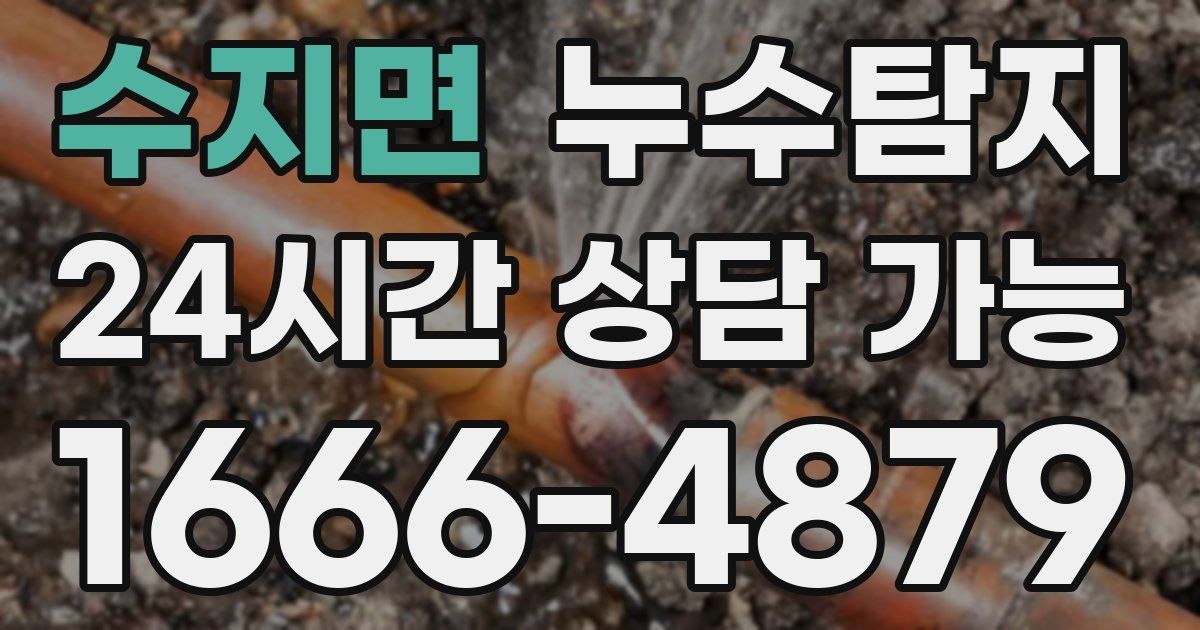 수지면 누수