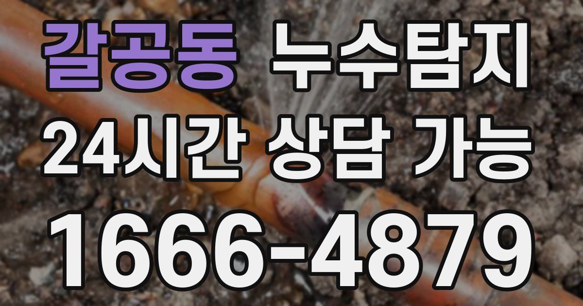 갈공동 누수