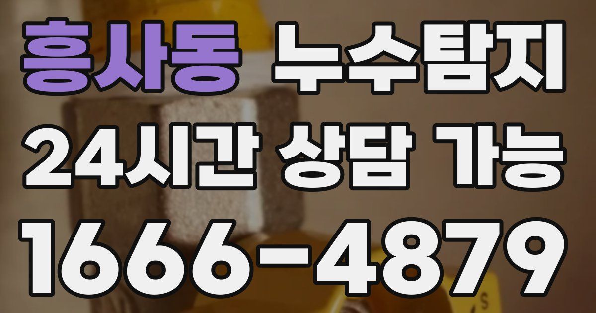 흥사동 누수