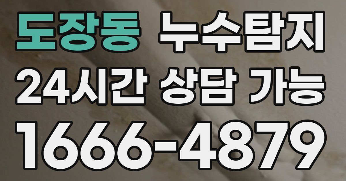 도장동 누수