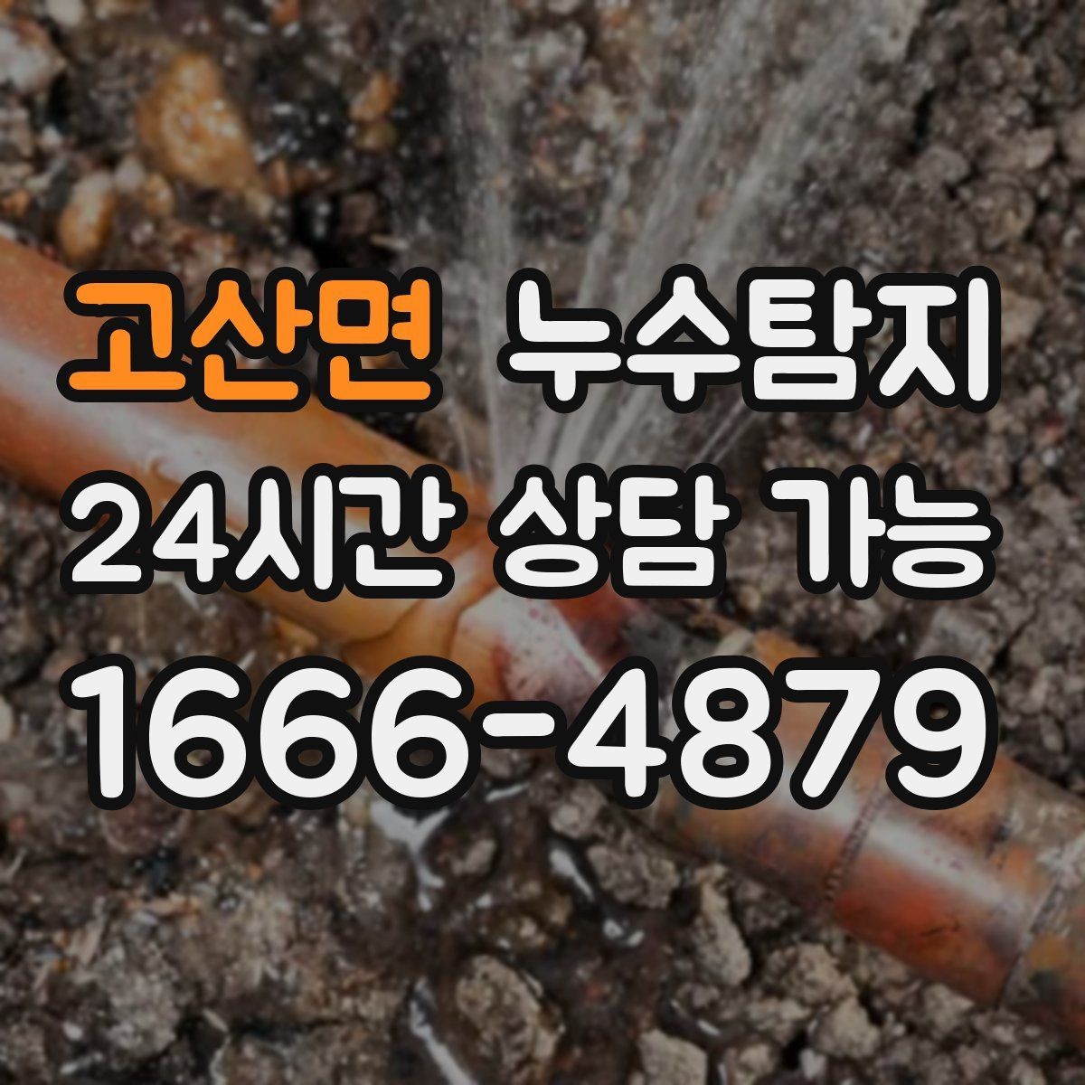 고산면 누수탐지 방수 결함 누수 진단