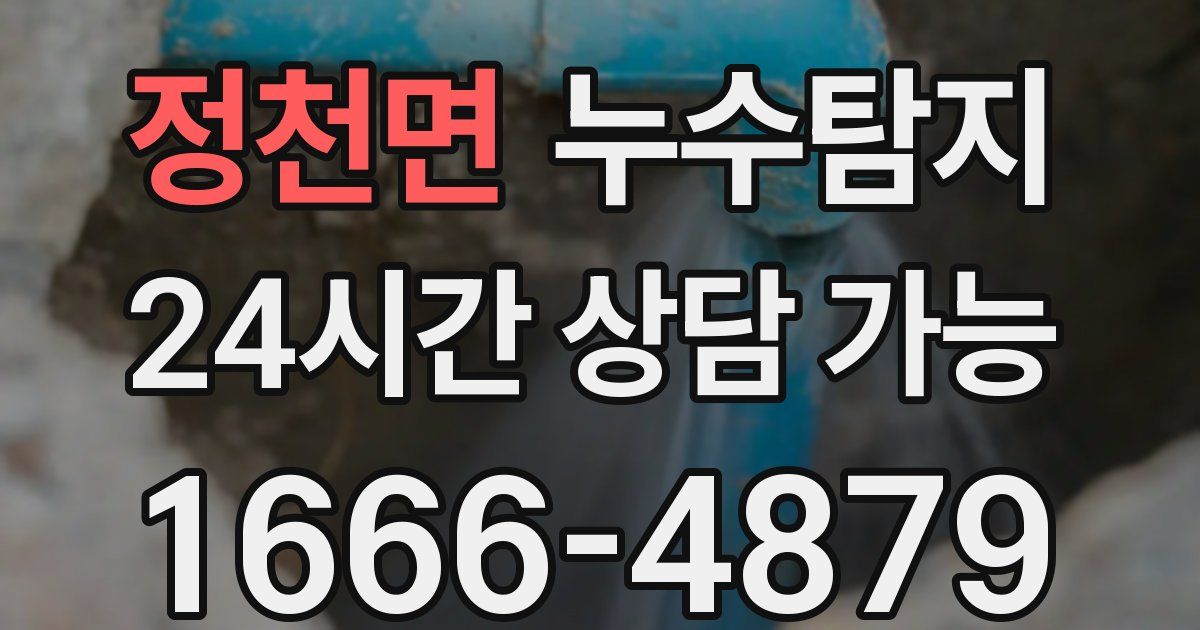 정천면 누수