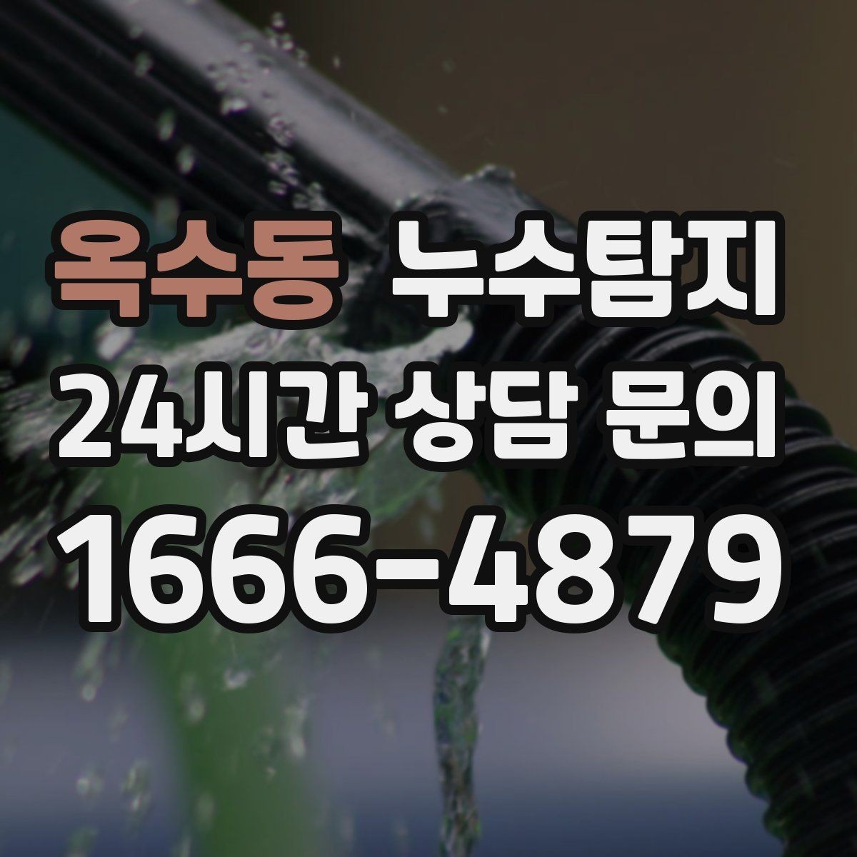 옥수동 누수탐지 공용배관 의심 구간 판별